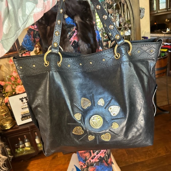 Beautiful Ex large Black Irina Babushka Leather Tote - Picture 13 of 17